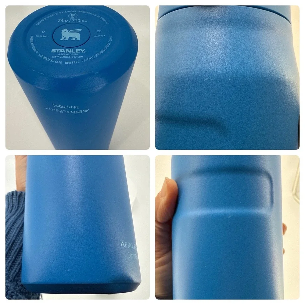 Stanley 24oz IceFlow Aerolight Stainless Steel Fast Flow Water Bottle Blue - Picture 15 of 16